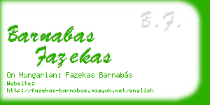 barnabas fazekas business card