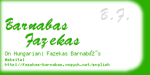 barnabas fazekas business card